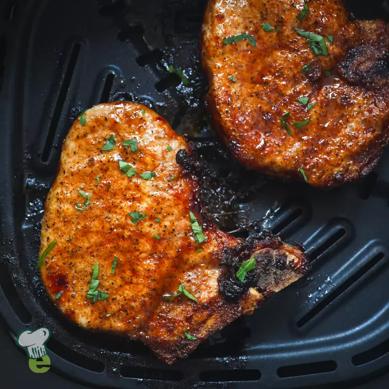 Air Fryer Bone-In Pork Chops | Healthy Low Sodium Pork Recipe