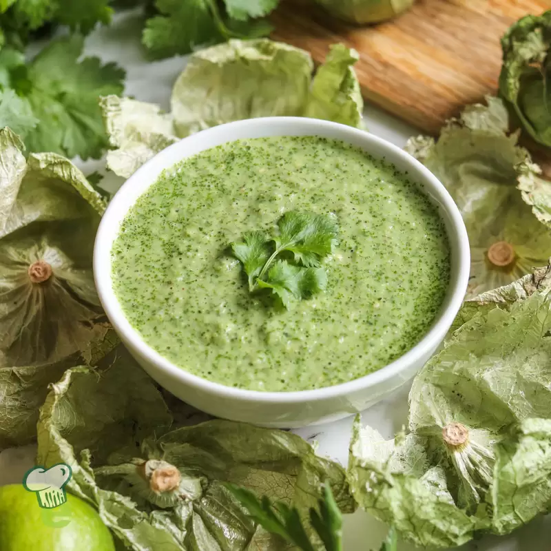 Creamy Tomatillo Salsa Verde | Low Sodium Salad Dressing