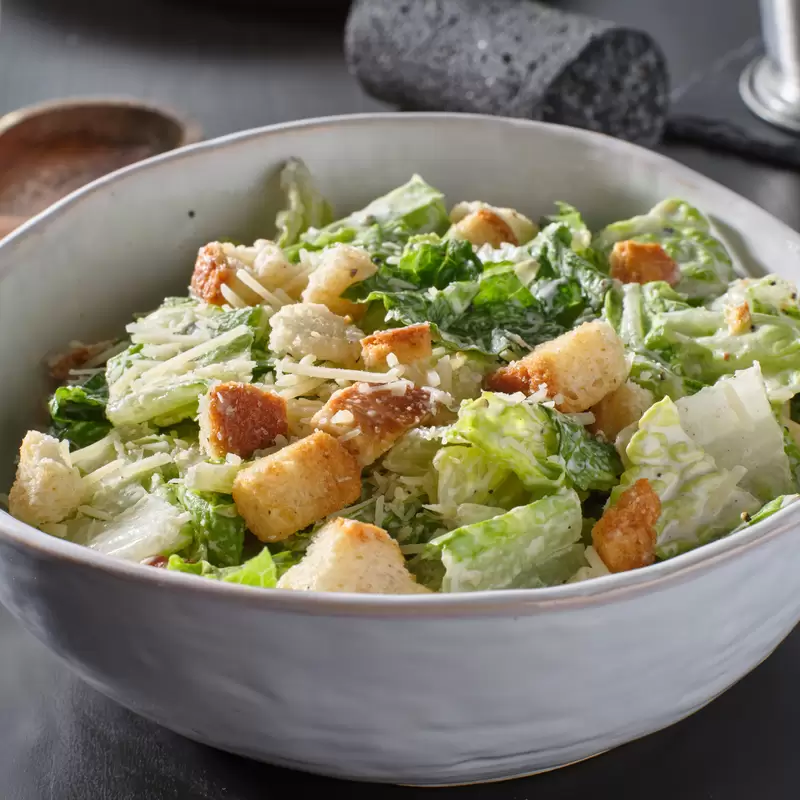 Healthy Caesar Salad Recipe | with No-Egg Dressing