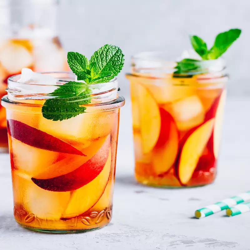 Heart Healthy Peach Iced Tea