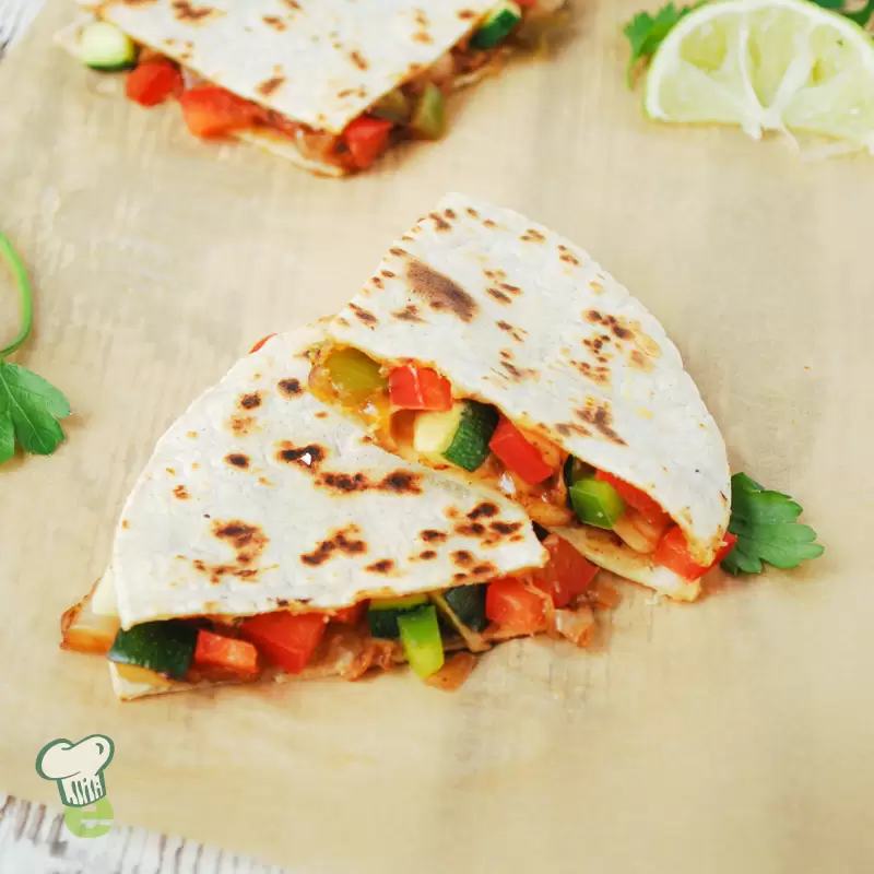 Heart Healthy Roasted Vegetable Quesadilla