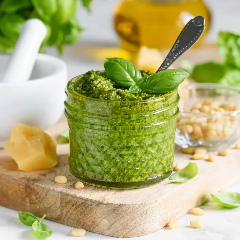 Healthy Pesto Recipe (Low-Calorie & Nut-Free)