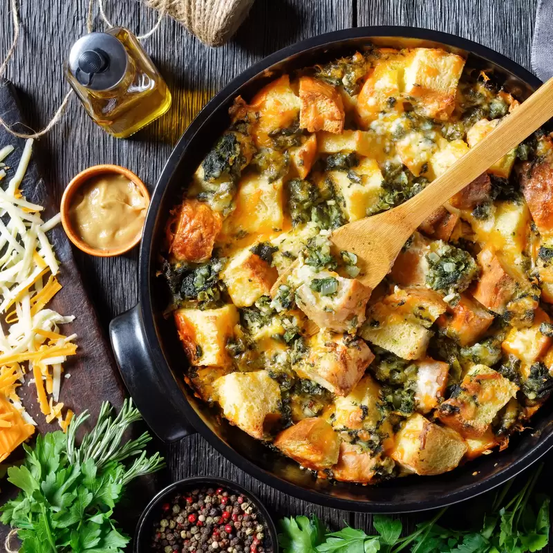 Spinach and Cheese Strata | Healthy Make-Ahead Recipe