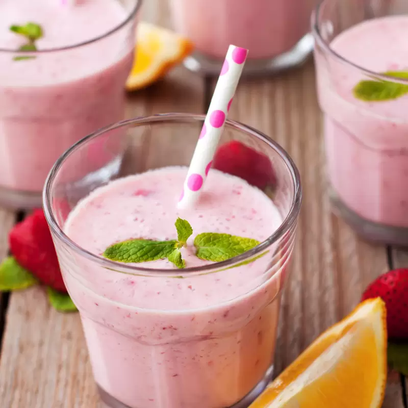 Strawberry Orange Smoothie Recipe | with Cantaloupe