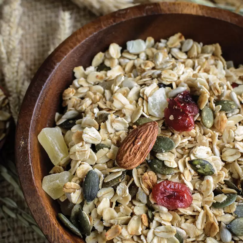 Almond Cranberry Muesli | Heart Healthy Breakfast