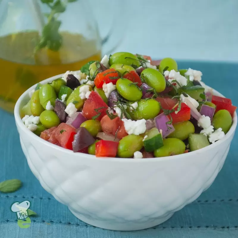 Heart Healthy Greek Edamame Salad