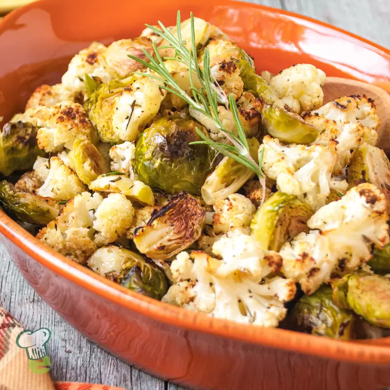 Heart-Healthy Roasted Cauliflower & Brussels Sprouts | Easy, Crispy