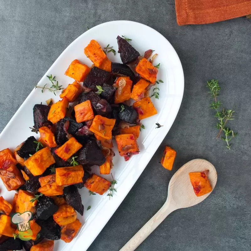 Heart Healthy Roasted Sweet Potatoes and Beets