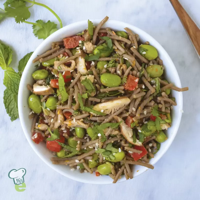 Soba Noodle Stir Fry with Peanut Sauce | High Protein Vegetarian