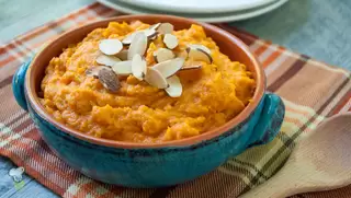Roasted Sweet Potato Purée with Almonds