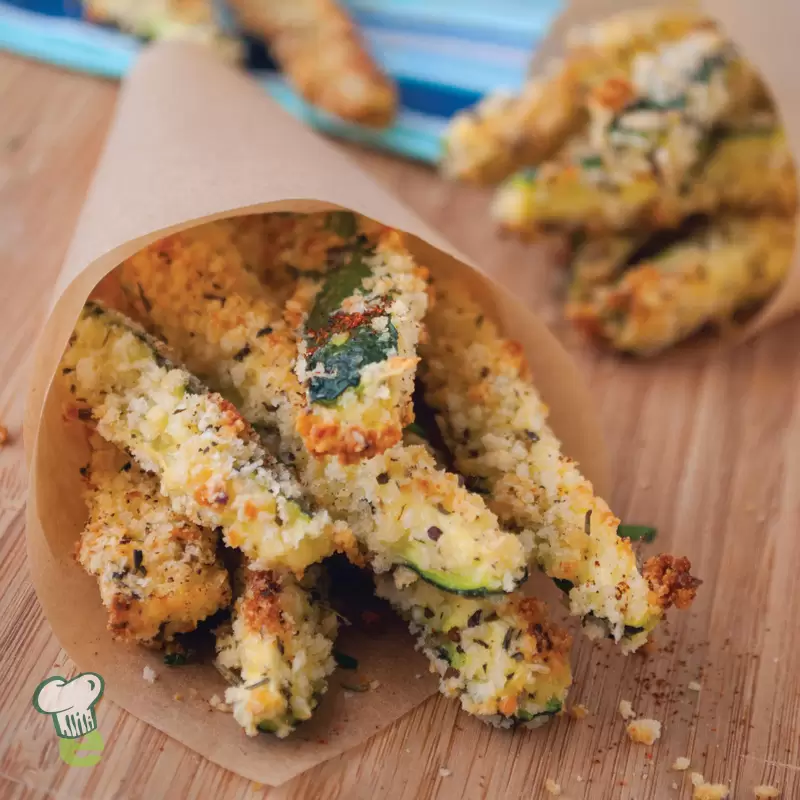 Healthy Baked Zucchini Sticks Recipe (65 Calories)