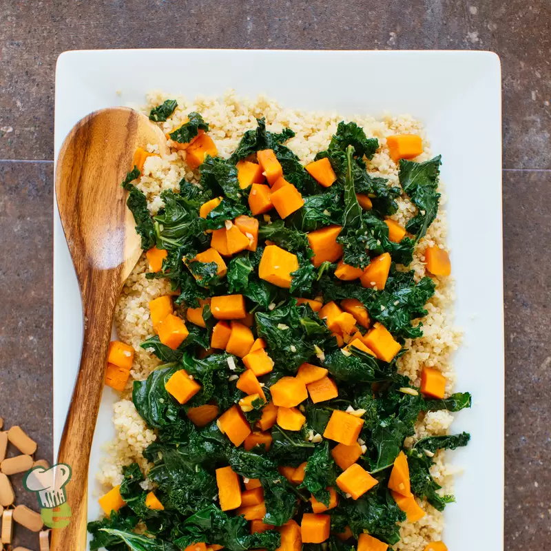 Kale Sweet Potato Quinoa Salad | Heart Healthy & Vegan