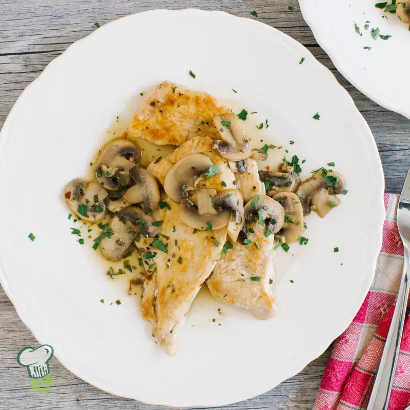 Turkey Cutlets with Mushroom Sauce | Healthy One Pan Dinner