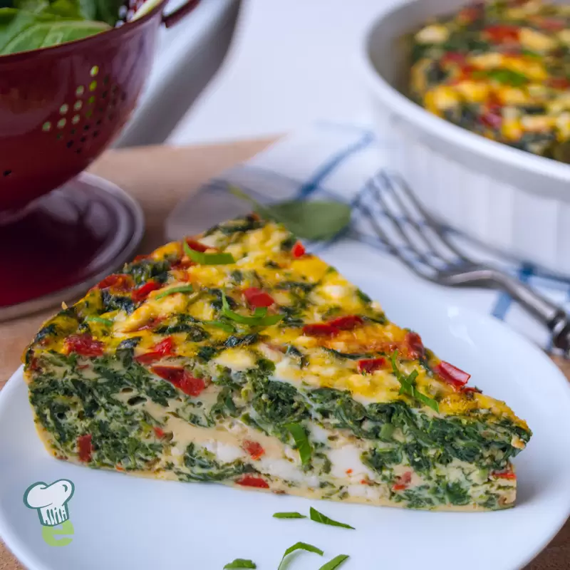 Heart Healthy Spinach and Bell Pepper Frittata