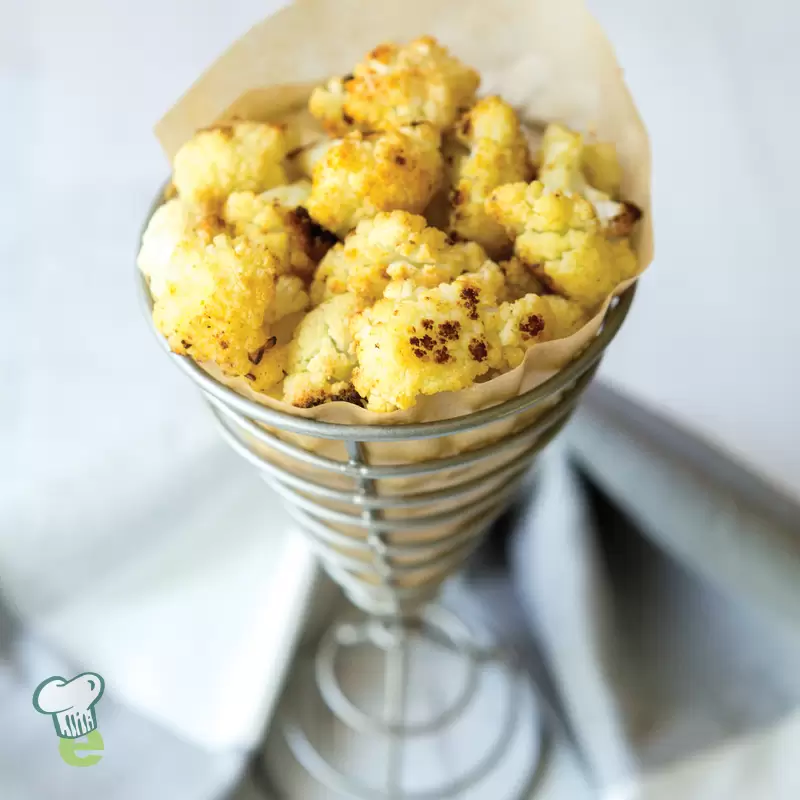 Roasted Cauliflower Popcorn Recipe (Vegan & Heart Healthy)