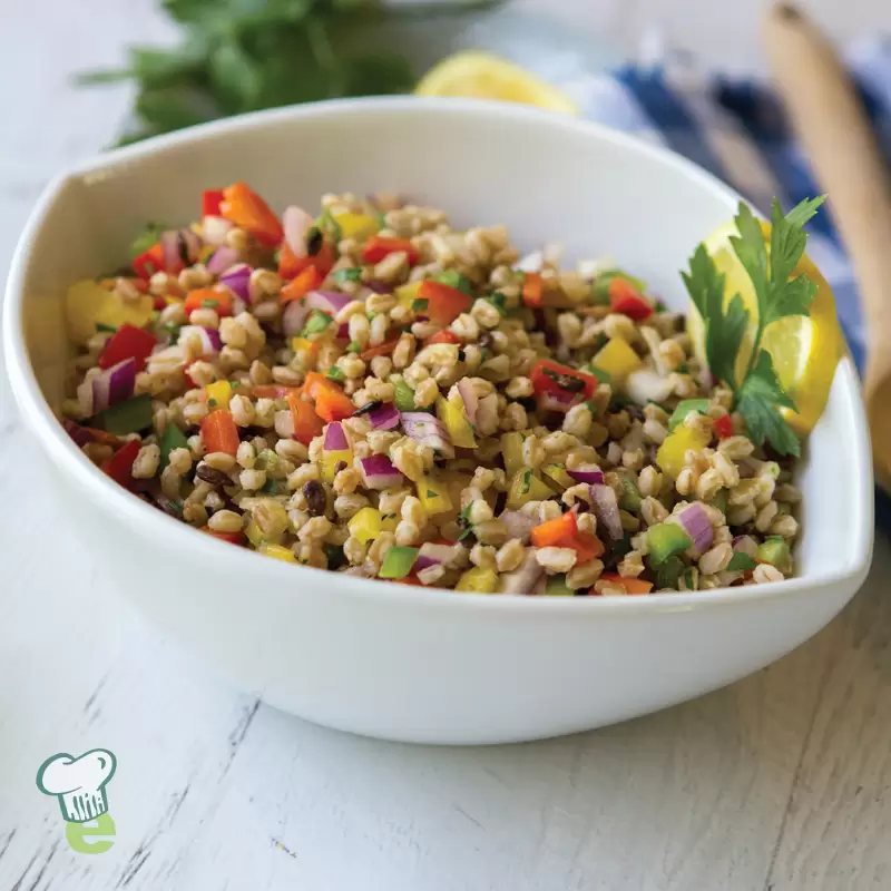 Mediterranean Farro Salad Recipe (Heart Healthy & Vegan)