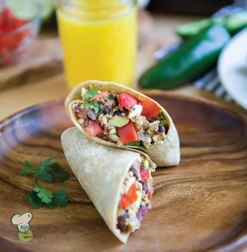 Heart Healthy Breakfast Burrito | Vegan & High Protein
