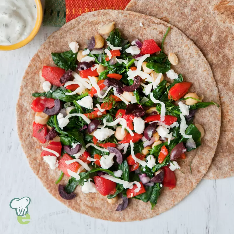 Heart Healthy Spinach, Chickpea and Feta Melts
