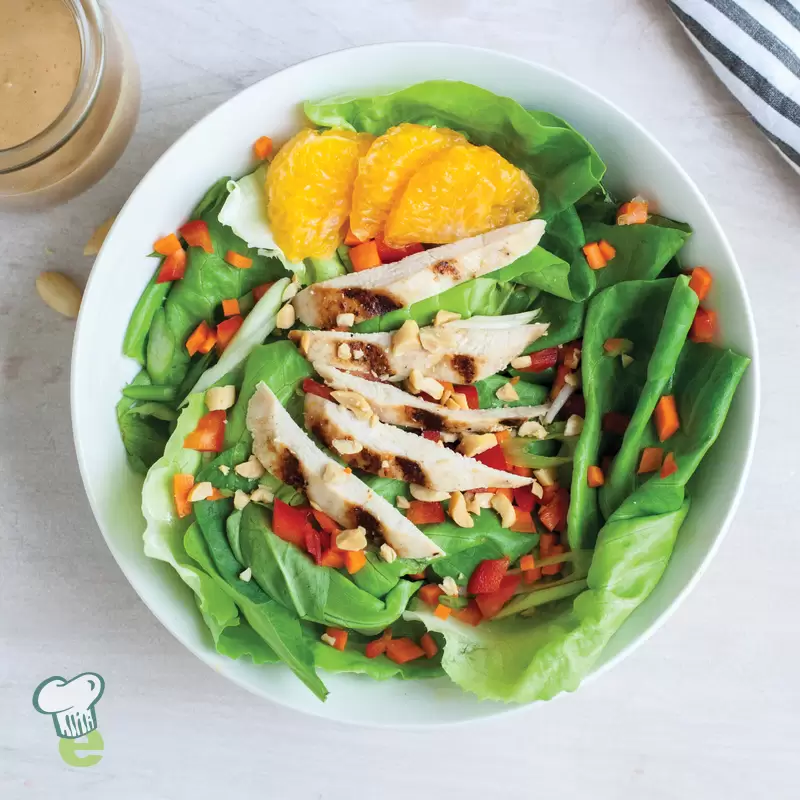 Thai Peanut Chicken Salad | High Protein Recipe