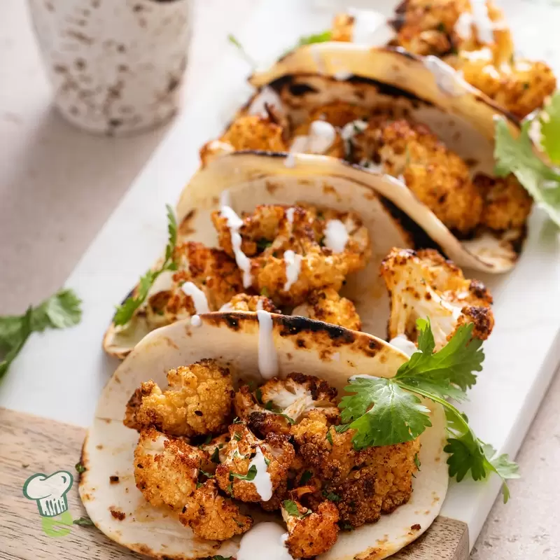 Heart Healthy Buffalo Roasted Cauliflower Tacos