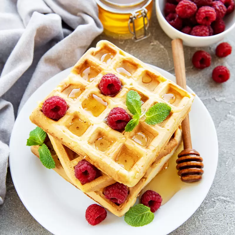 Heart Healthy Honey Yogurt Waffles