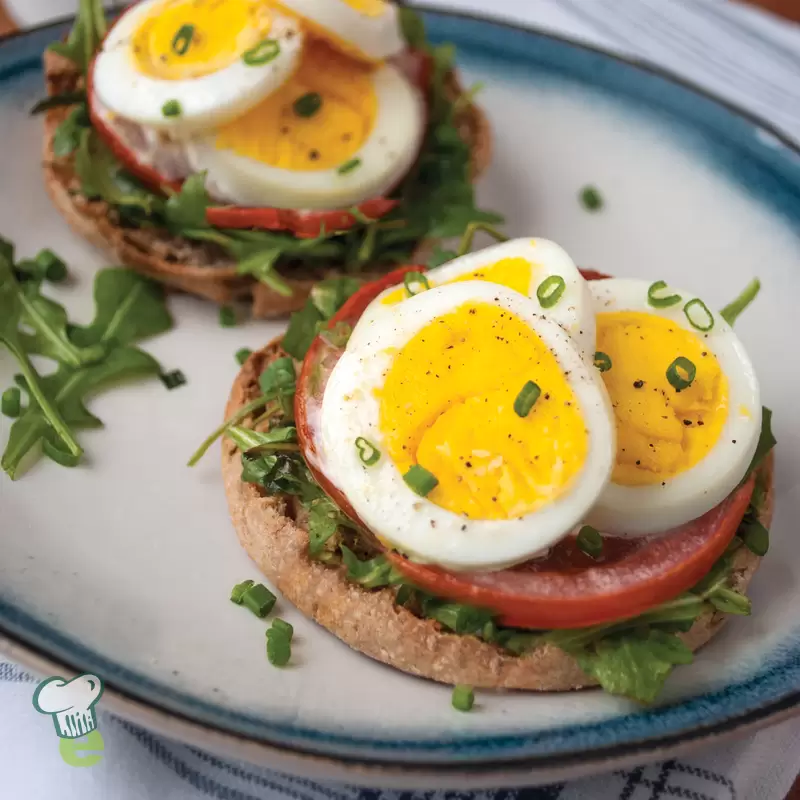 Heart Healthy Open Faced Egg Sandwich