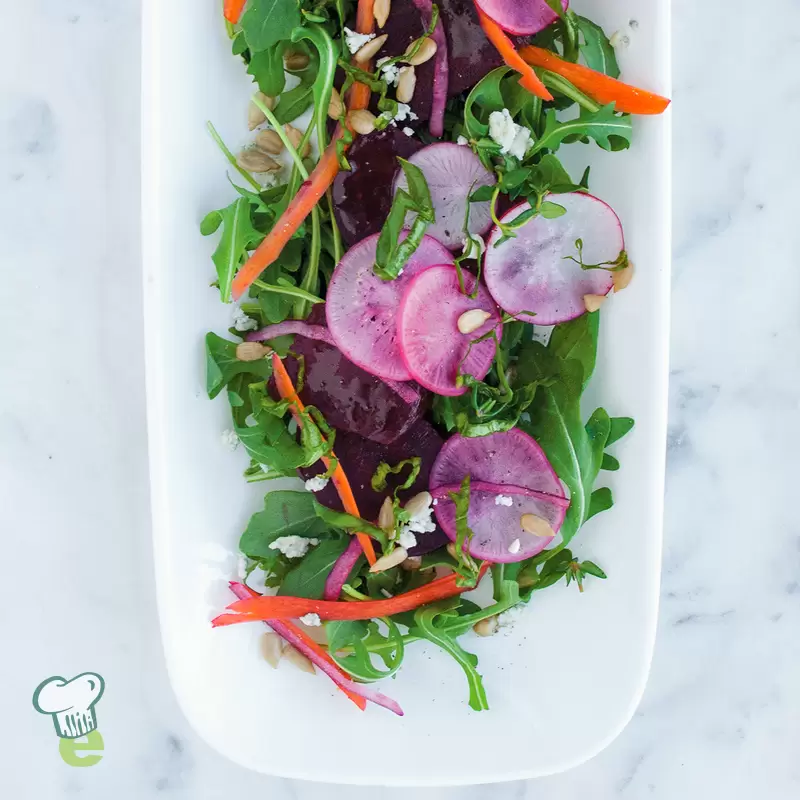Roasted Beet and Radish Salad (with Arugula)