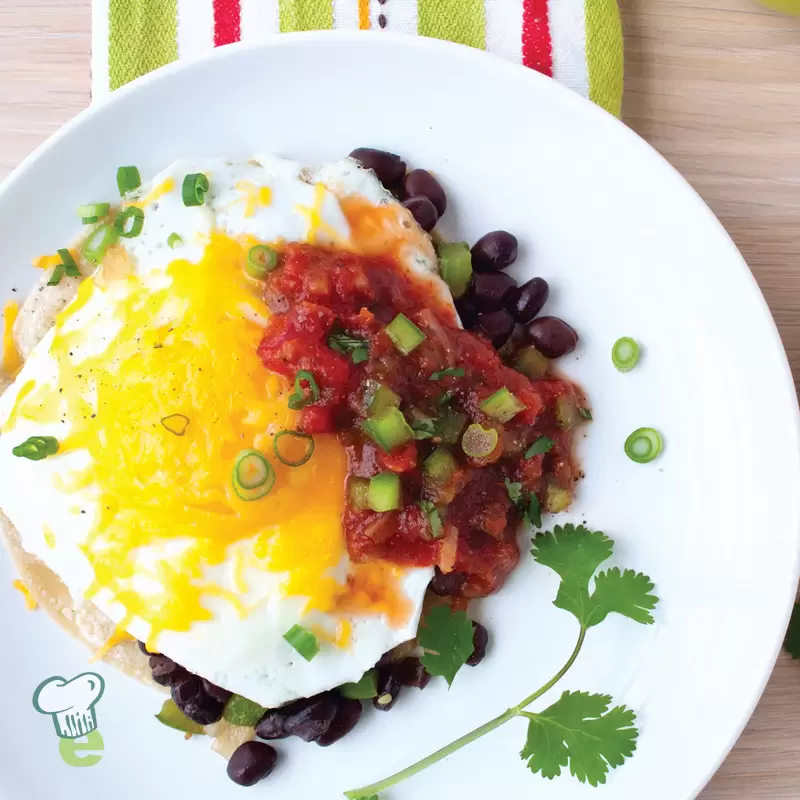 Huevos Rancheros with Black Beans | Heart Healthy & Easy