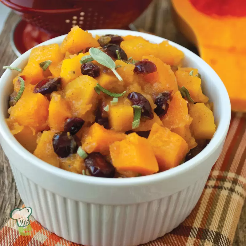 Butternut Squash Apples and Cranberries | Heart Healthy Side