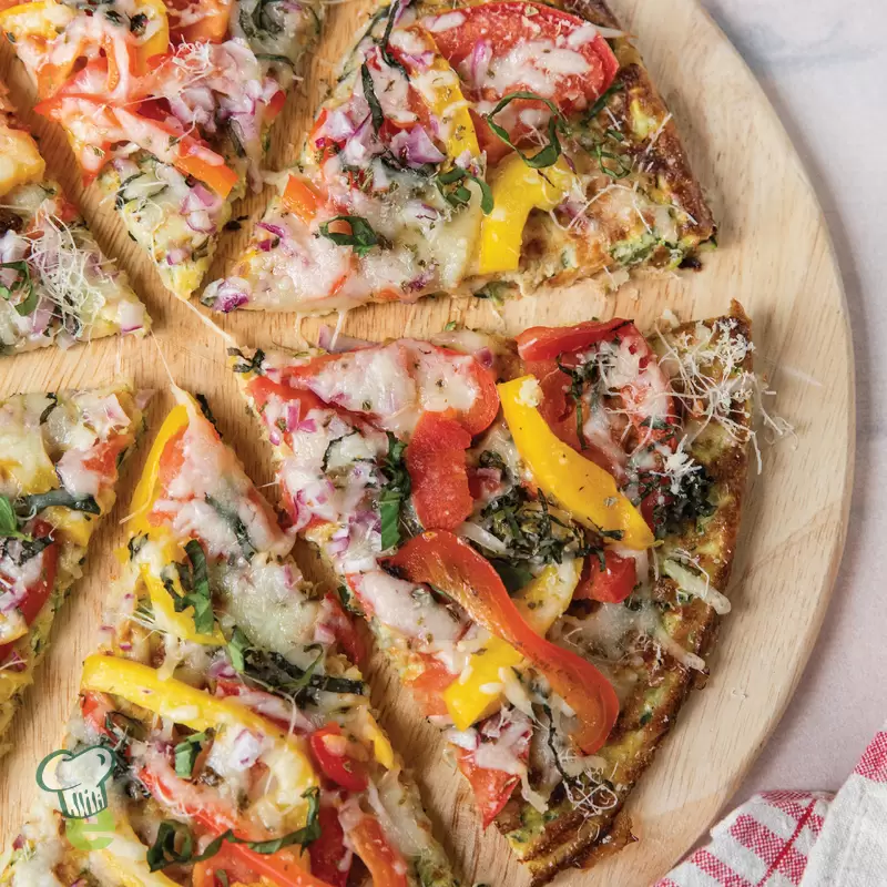 Zucchini Pizza Crust Recipe | Heart Healthy & Low Carb