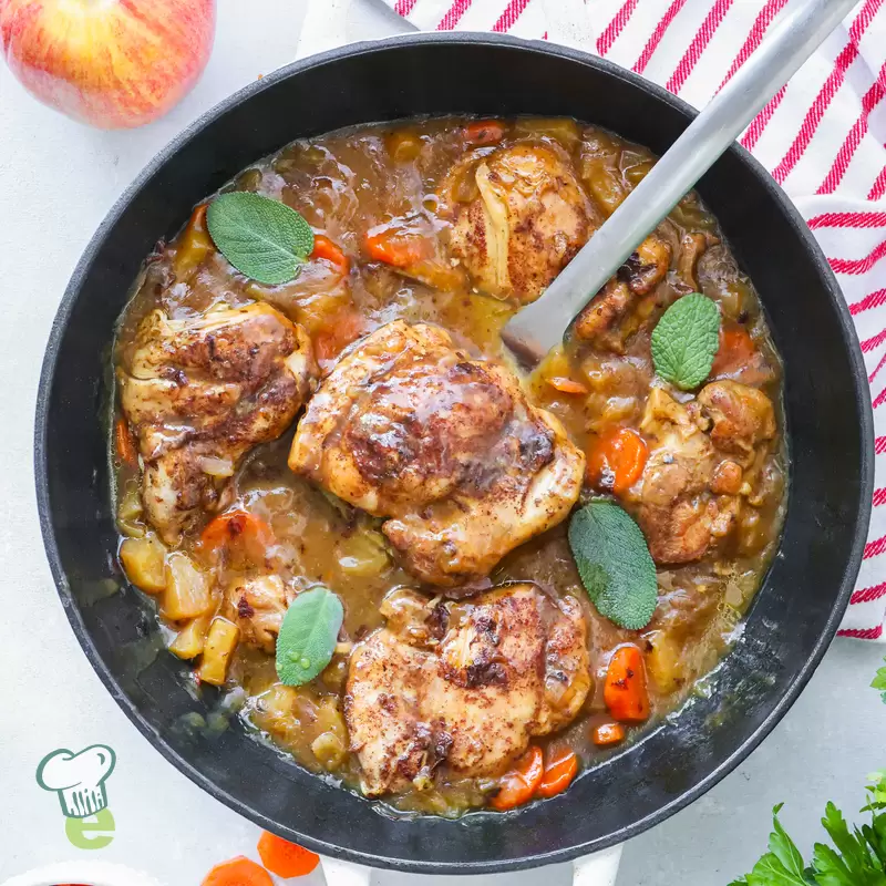 Cider Glazed Chicken Thighs | Heart Healthy Recipe