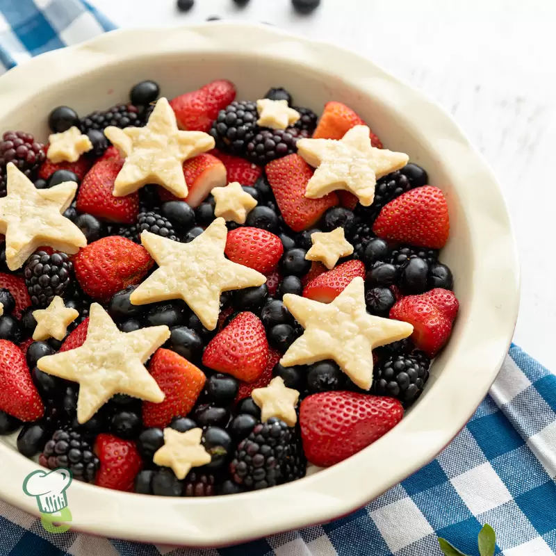 Heart Healthy Red, White and Blueberry Tart