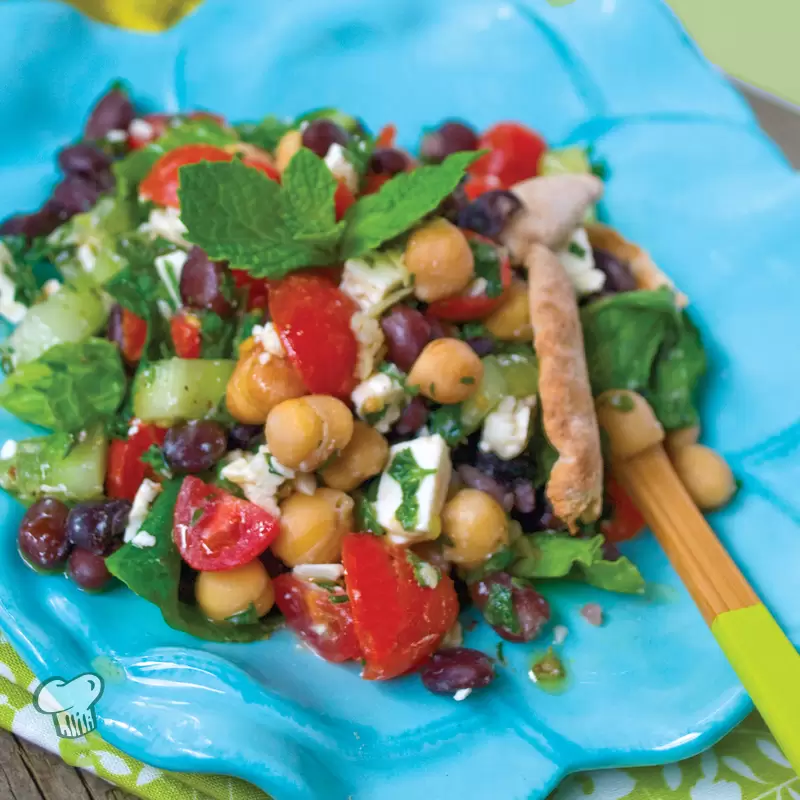 Heart Healthy Mediterranean Bean Salad