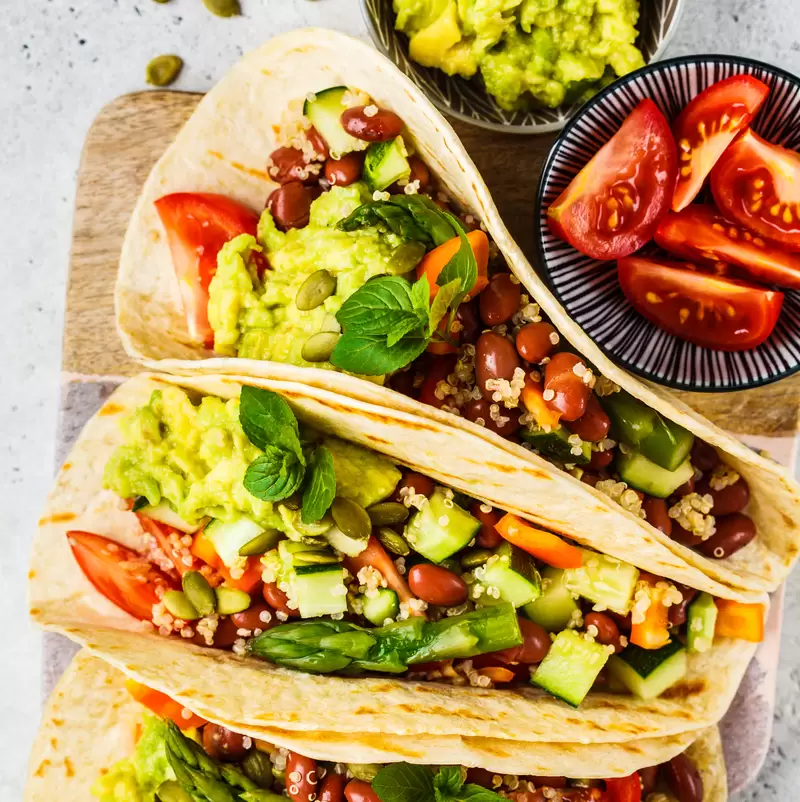Heart Healthy Asparagus Bean Tacos