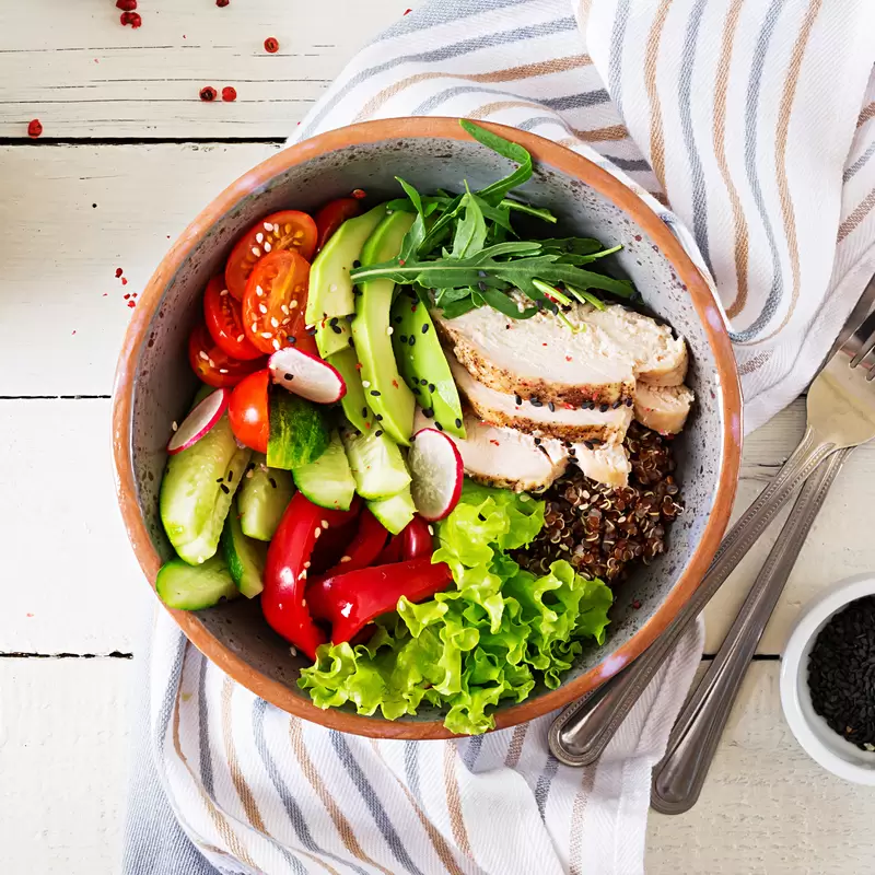 Healthy Quinoa Chicken Bowl | Heart Healthy Recipe