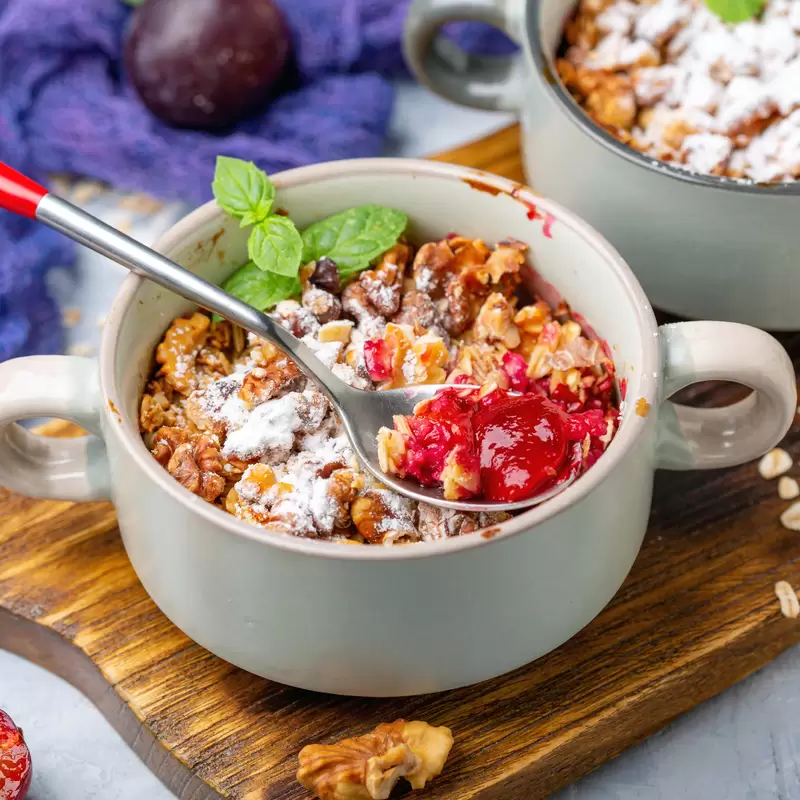 Heart Healthy Plum Crisp