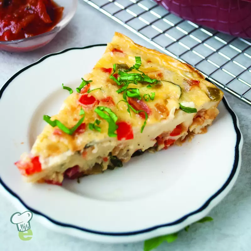 Heart Healthy Tomato Bell Pepper Quiche