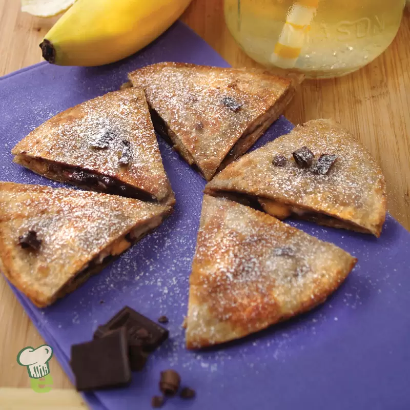 Heart Healthy Peanut Butter Chocolate Quesadilla