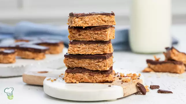 Chocolate Peanut Butter Oat Squares
