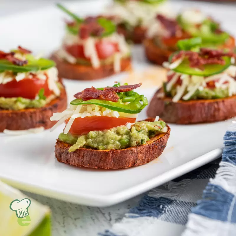 Heart Healthy Sweet Potato Cheddar Bites | Easy Baked Appetizer